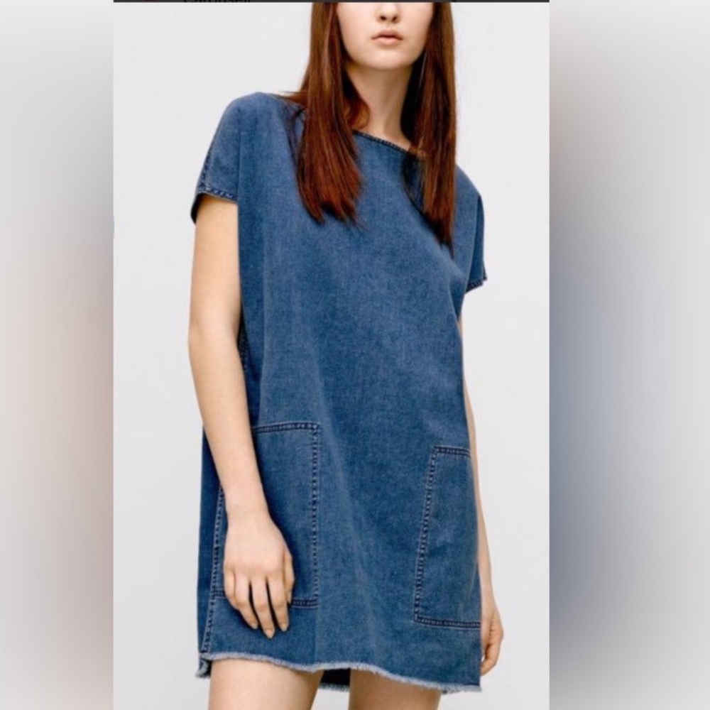 Aritzia/Wilfred Free Denim Sleeveless Dress in size small